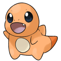 <b>23rd February 2017 - Baby Charmander</b><br>I was joking with some friends about how Pokémon will start having <em>more</em> additional evolutions, and drew this baby Charmander as a part of that. It's non-serious though, of course. I implemented things like the spike that used to be on gen one Charmander's backsprite, and turned the flame into just a particularly hot-to-touch marking on its tail.