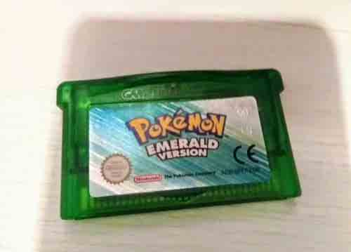 [Image: A picture of the Pokémon Emerald cartridge.]