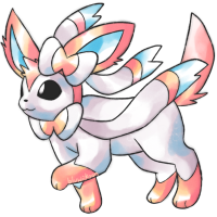 <b>15th December 2015 - Oldie Sylveon</b><br>Inspired by the R/B/Y Vaporeon art, I soon drew this Sylveon! I have gotten comments criticising the outlines on its markings, and I may keep that in mind for next time. As a second piece of me trying to emulate this style, it's not too bad in my own opinion. By this point I realised that making my outlines grey would give it more of a washed-out look, which is great when it's meant to resemble watercolours.