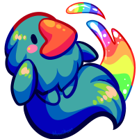 <b>21st June 2016 - Softer 
Nose</b><br>Look at this cuddly friend! I'd drawn a furred Nosepass a long time ago, and it was lovely getting to revisit that with 
some extra rainbows.