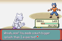 [Image: Mewtwo after having defeated Brawly.]