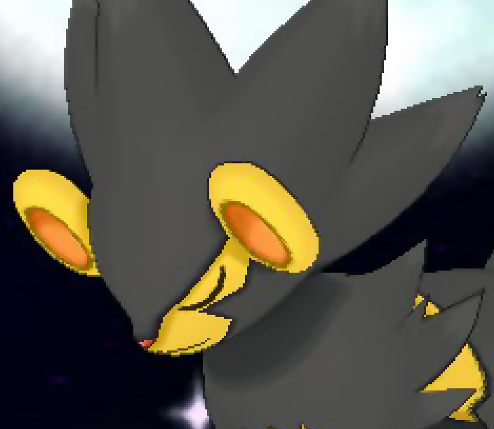 [Pictured: My Luxray, at 3x zoom and no longer full of JPEG artifacts.]