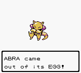 [Pictured: A shiny Abra has just hatched from an egg.]