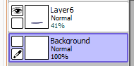 [Pictured: SAI 1's layers, with the background layer selected and hidden.]
